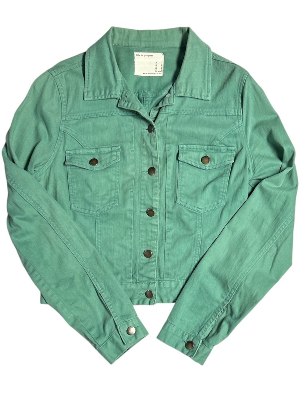 Green denim jacket by Life in Progress